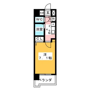 モナティス那古野【3階】の間取り