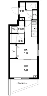 WHARF板橋本町【4階】の間取り