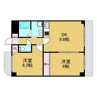 パークサイドテラス【6階】の間取り