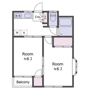 ハイツプリズムB【2階】の間取り