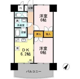 ダイヤヒルズ島瀬【3階】の間取り