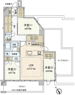 エクセレントシティ幕張 CENT GRAN【5階】の間取り