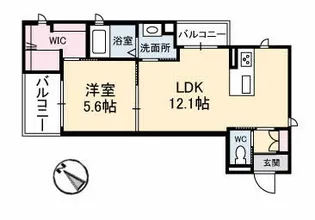 シャーメゾン祇園【2階】の間取り