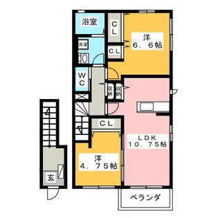 レユシールA【2階】の間取り