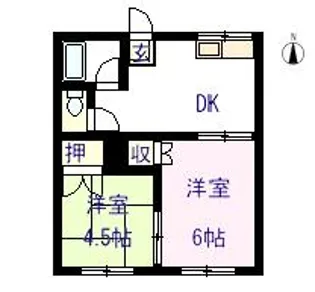 吉田コーポ【1階】の間取り