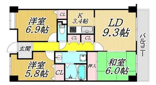 フェリーチェ尼崎【1階】の間取り