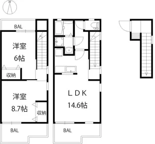公園通り壱番館【1階】の間取り