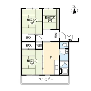 UR北本【4階】の間取り