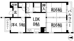 アルビス寺本3号棟【4階】の間取り