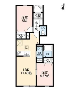 リーブルファイン足立辰沼【1階】の間取り