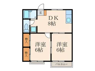 ハイツロード【1階】の間取り