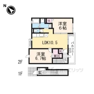 ディアコート2【2階】の間取り
