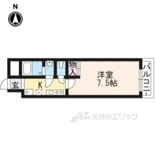 グランドフェニックス二条城【4階】の間取り