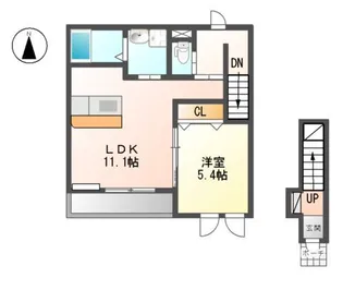 ボンヌール【2階】の間取り
