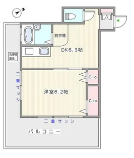 マンションヨネヤマ【4階】の間取り