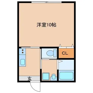 ビエナ下岡本【1階】の間取り