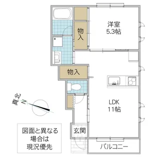 レーガベーネ千波町 B棟【1階】の間取り