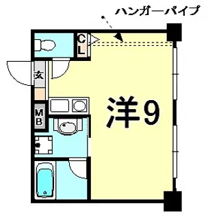 オーラコート杭瀬【2階】の間取り