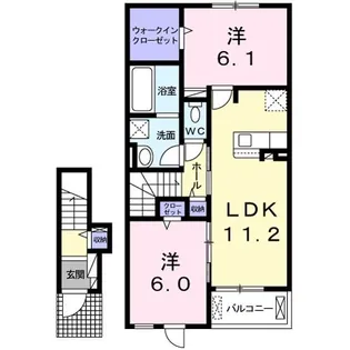 トレ ピアーチェ【2階】の間取り