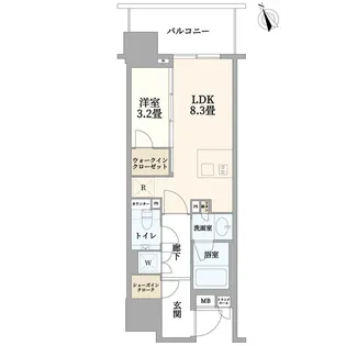 プラウド五反田【17階】の間取り