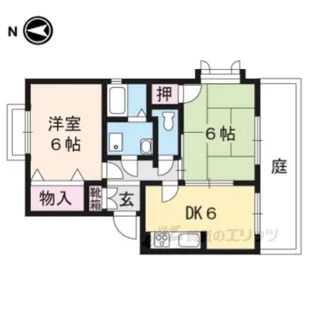 ラフィーネ北山【1階】の間取り