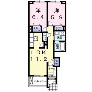 ベル プランタン【1階】の間取り