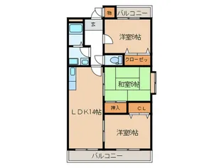 エスエランサ室見【1階】の間取り