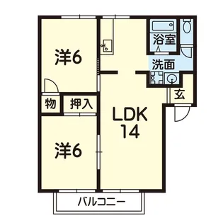 アスガードレジデンスC【2階】の間取り