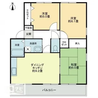 Fo.トロワ木太B【3階】の間取り