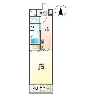 ラ・ベルビュー【1階】の間取り