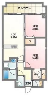 ルポワール古川橋【5階】の間取り