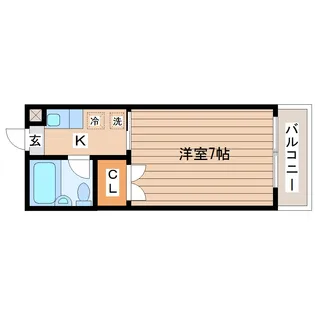 パールハイツ水の森【1階】の間取り