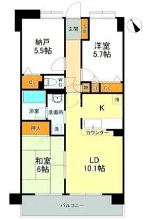 リベルテ戸田【4階】の間取り