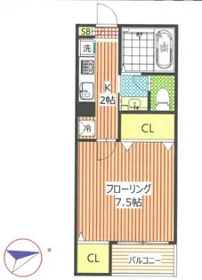 リライフ代沢【2階】の間取り