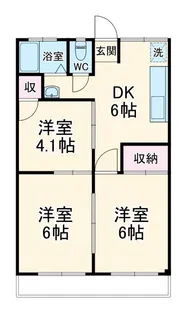 井上ハイツ 相模原【1階】の間取り