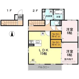 メゾン ブリヤン【2階】の間取り