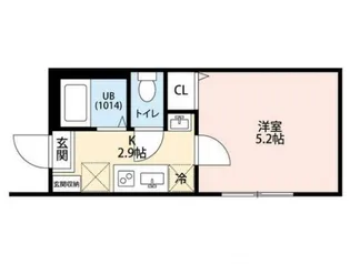 ラフィーネ西谷B【2階】の間取り