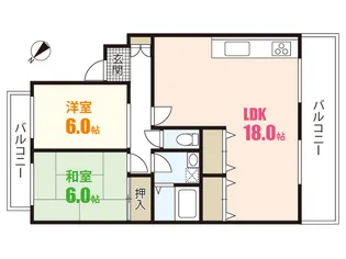 ハイコーポYASUDA I【2階】の間取り