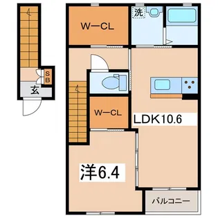シャーメゾンアヴァンスXIII【2階】の間取り