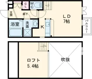 ロフティーM【2階】の間取り