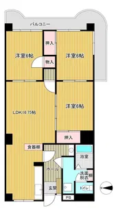 パークマンション緑町【3階】の間取り