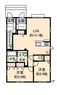 スクワールおおいII【1階】の間取り
