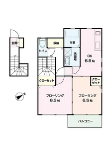 フォレストハウス野間 B棟【2階】の間取り