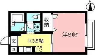 エバーグリーン武蔵野【1階】の間取り