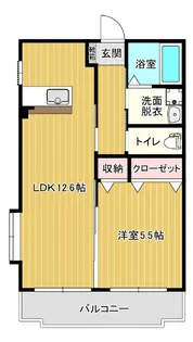 ヴィレッジ恒富【2階】の間取り