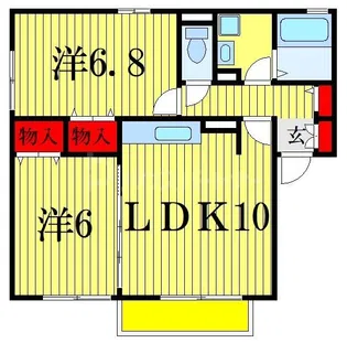 コトー飛地B【2階】の間取り