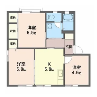 シャルマン別宮I棟【1階】の間取り
