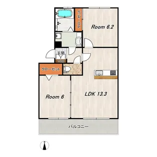 フェリーク長岡京【3階】の間取り