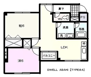 DWELL ASAHI【3階】の間取り
