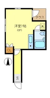 東京都文京区千駄木5【アパート】の間取り
